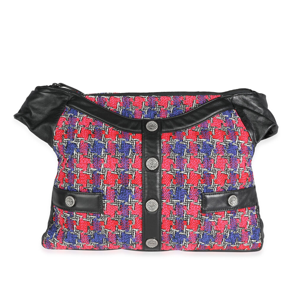 Chanel Black Lambskin & Multicolor Tweed Girl Bag